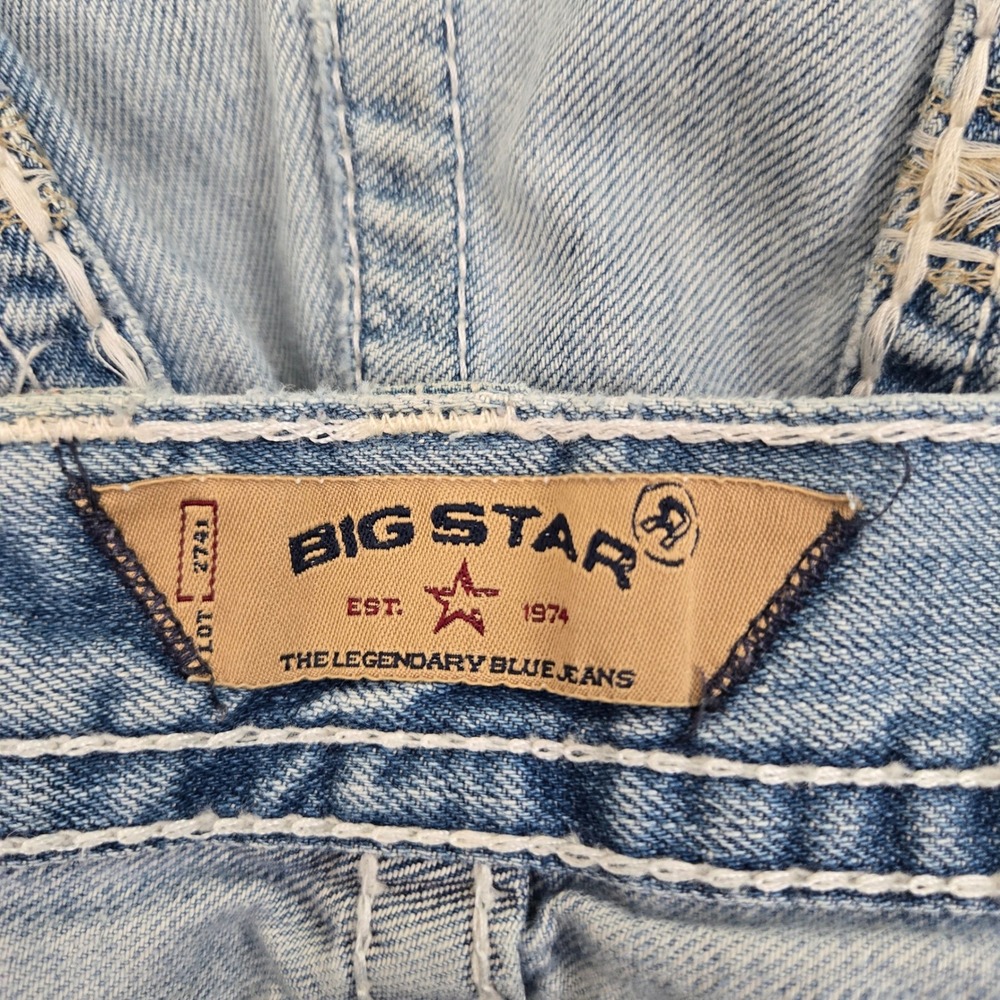 BIG STAR Pioneer Boot‎ Jeans Men 36 R 100% Cotton Distressed Denim Y2K Thrashed - Picture 3 of 12